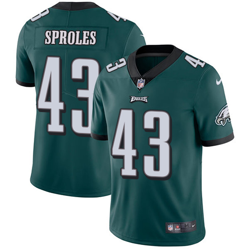Nike Eagles #43 Darren Sproles Midnight Green Team Color Men's Stitched NFL Vapor Untouchable Limited Jersey